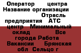 Оператор Call-центра › Название организации ­ Dimond Style › Отрасль предприятия ­ АТС, call-центр › Минимальный оклад ­ 15 000 - Все города Работа » Вакансии   . Брянская обл.,Сельцо г.